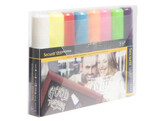 Feutres-craie 7-15mm blanc/rouge/bleu/jaune/orange/rose/vert/violet