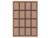 Etiquette autoadhesive RH 4 5 6 5cm kraft 16 eti/feuille 100 feuilles