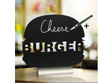 Tafel krijtbord silhouet aluminium  Burger 