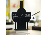 Ardoise de table silhouette aluminium  Vin 