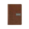 Carte menu en cuir A5 Raw marron