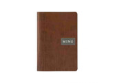 Carte menu en cuir A5 Raw marron