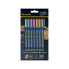 Feutres-craie 1-2mm metallique vert/bleu/violet/rose/brun/or/argent