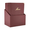 Box met 20 menukaarten A4  Classic  bordeaux