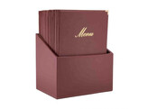 Box met 20 menukaarten A4  Classic  bordeaux