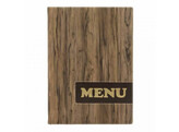 Carte menu A4  Design  bois