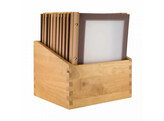 Box met 20 menukaarten A4  Wood  bruin