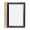 Carte menu A4  Wood  bleu