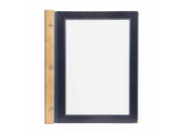 Carte menu A4  Wood  bleu