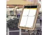 Menukaart display  Glass star  4 x A4 eik