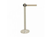Afzetpaal  Retractable  RVS 100cm met voet en koord 205cm grijs