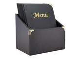 Box met 10 menukaarten A4  Basic  zwart
