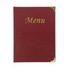 Carte menu A4  Basic  bordeaux