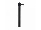Poteau barriere  Retractable  noir 100cm avec corde 205cm