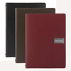 Carte menu en cuir A4 Raw blanc