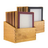 Box avec 20 cartes menu A4  Wood  bordeaux