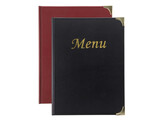 Carte menu A4  Basic  bordeaux
