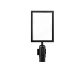 Porte-affiche A4 pour poteau barriere  Retractable  noir