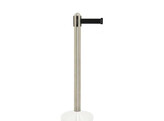 Paal voor afzetpaal  Retractable  RVS 100cm met koord 205cm zwart
