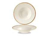 Bord diep wide rim Barley White 24cm