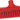 Zachte veger 40cm rood