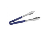 Serveertang inox met silicone handvat blauw 25cm