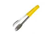 Serveertang inox met silicone handvat geel 25cm